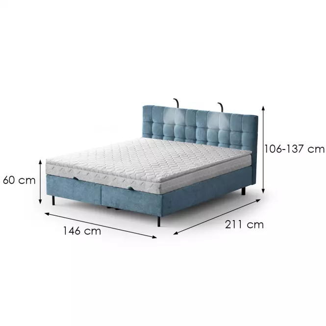 Posteľ Muna s topperom 140x200 Aston 12,8