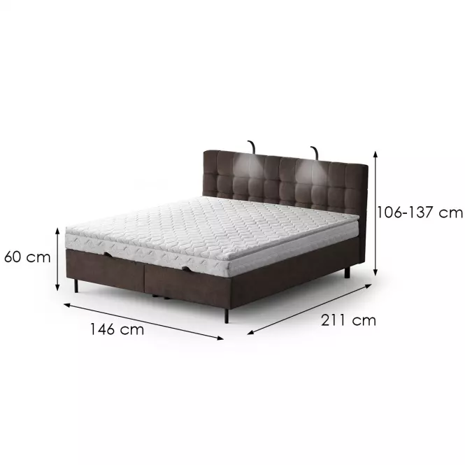 Posteľ Muna s topperom 140x200 Aston 04,8