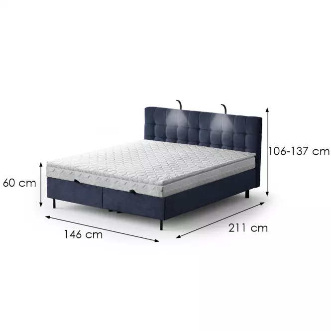 Posteľ Muna s topperom 140x200 Aston 26