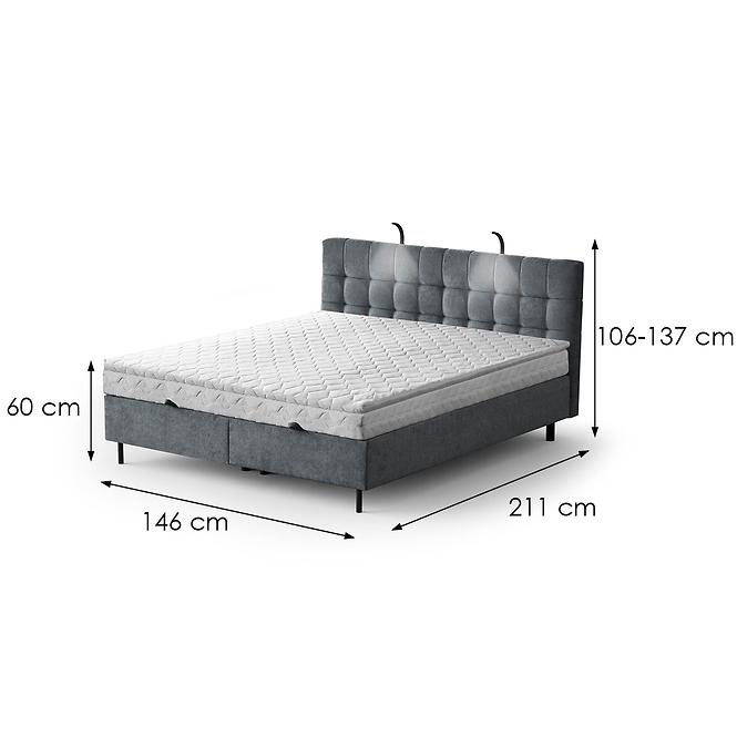 Posteľ Muna s topperom 140x200 Aston 13,8