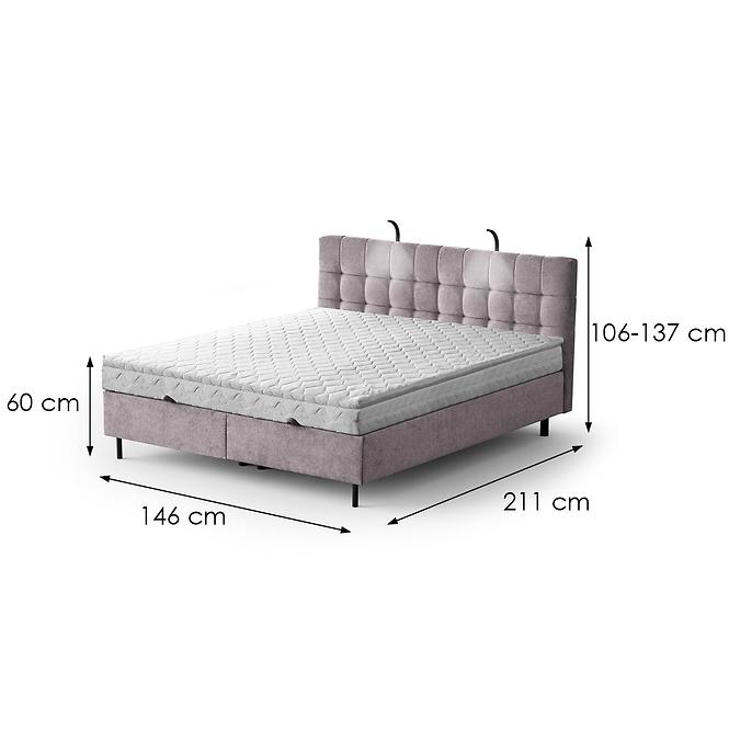 Posteľ Muna s topperom 140x200 Aston 19,8