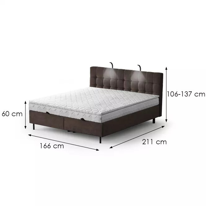 Posteľ Muna s topperom 160x200 Aston 04,8