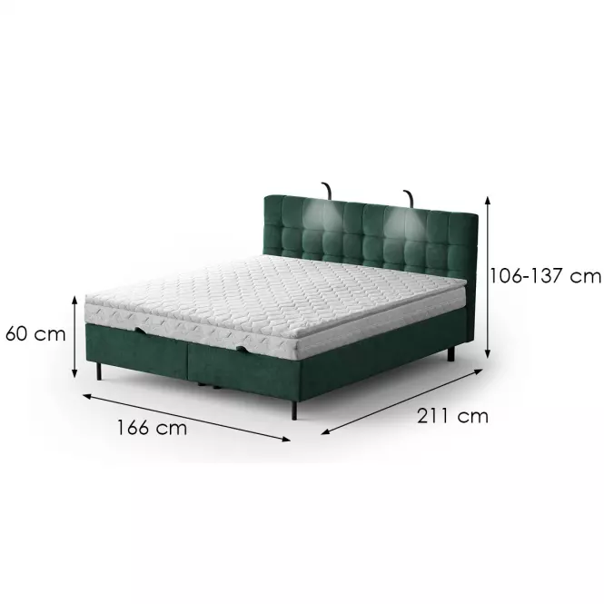 Posteľ Muna s topperom 160x200 Aston 27,8