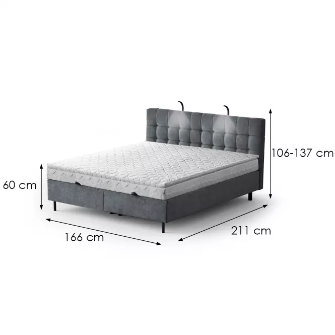 Posteľ Muna s topperom 160x200 Aston 13,8
