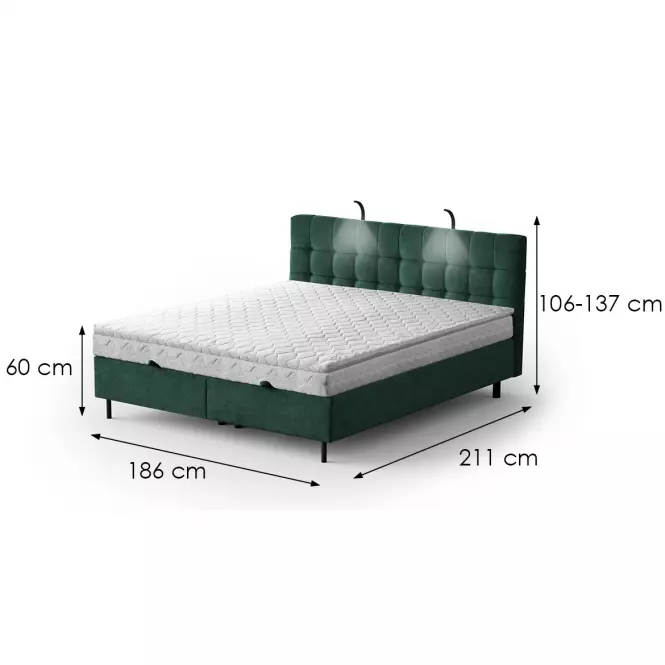 Posteľ Muna s topperom 180x200 Aston 27,8