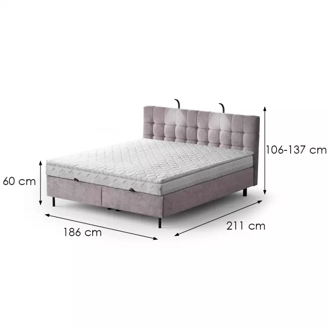 Posteľ Muna s topperom 180x200 Aston 19,8