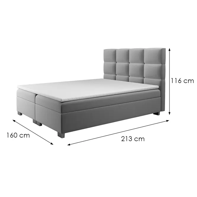 Posteľ Kanada s topperom 160x200 Alfa 13,3