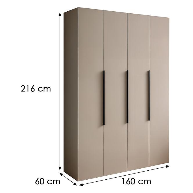 Skriňa Nicea 160 hnedá hlina,2