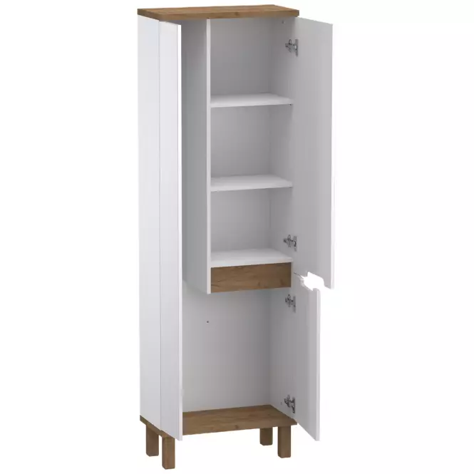 Vysoká Skrinka Ovo 60 3d Biela,2