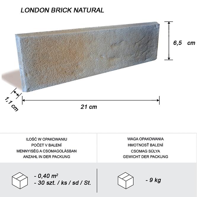 Betónový kameň London Brick Natural