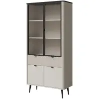 Vitrína Marly 2 Kašmír/Sivý kameň