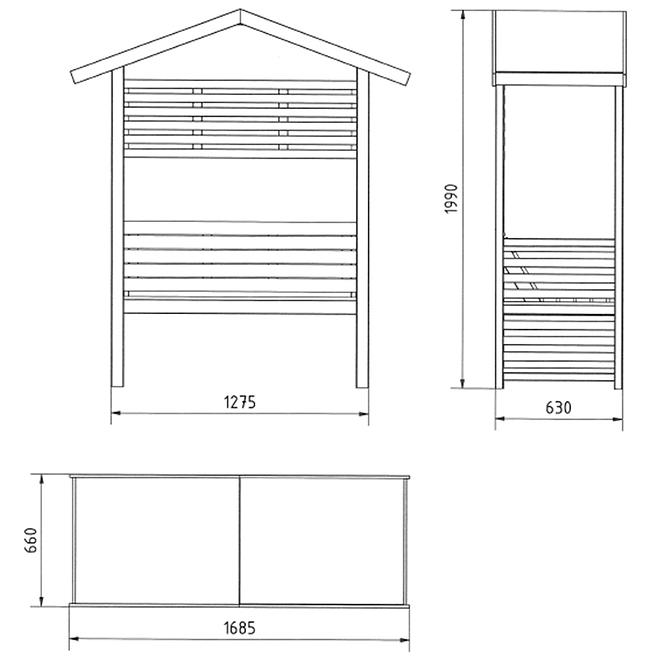 Pergola s lavičkou Aston