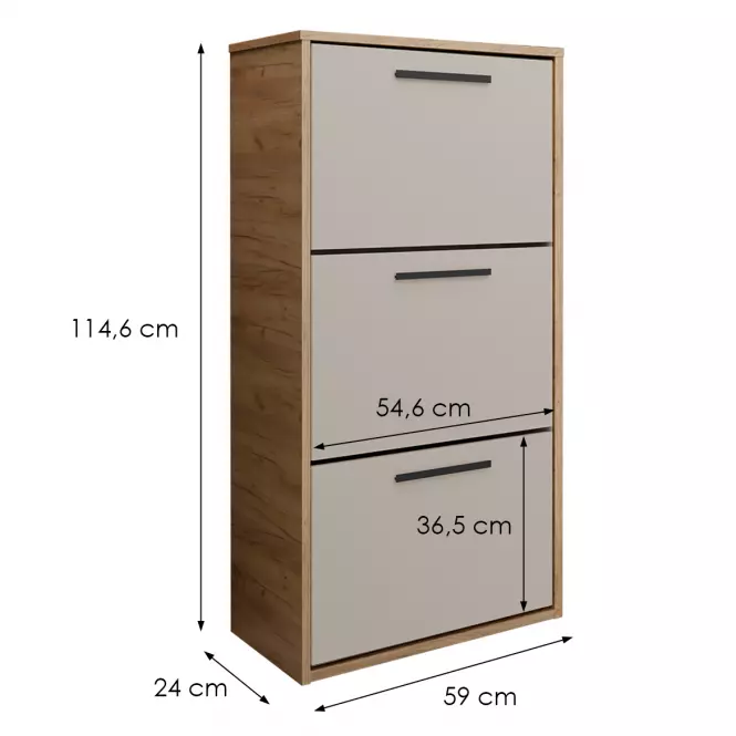 Skrinka na topánky Asper závesná Fr. Kašmír/Craft