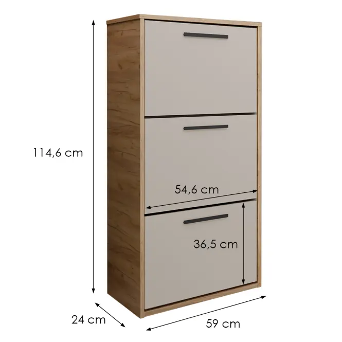 Skrinka na topánky Asper závesná Fr. Kašmír/Craft,2