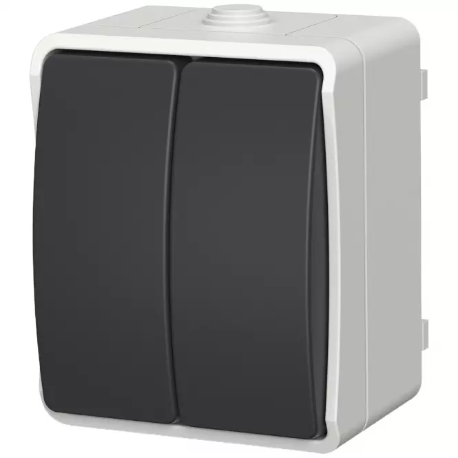 Spínač sviečok AQUA PLUS IP54 grey 40113