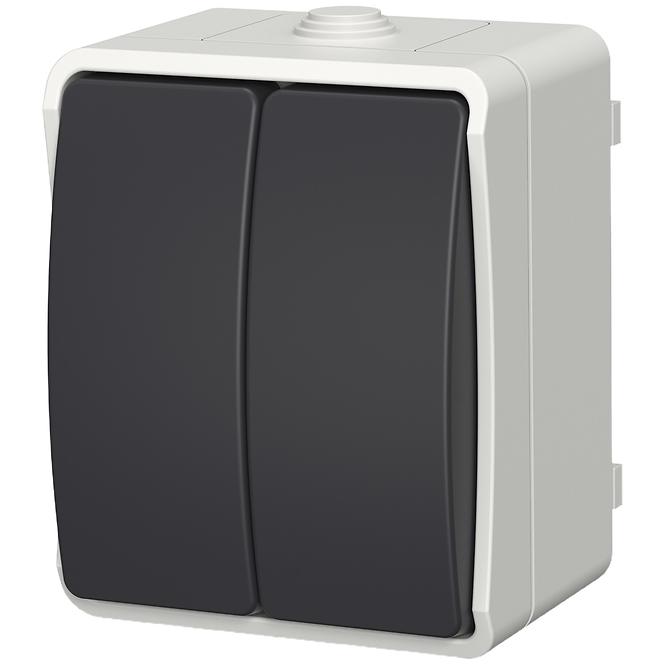 Spínač sviečok AQUA PLUS IP54 grey 40113