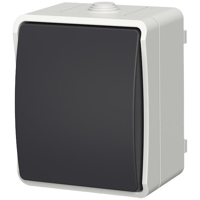 Zvončekový spínač AQUA PLUS IP54 grey 40112