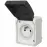 Zásuvka Z/U AQUA PLUS IP54 grey 40114