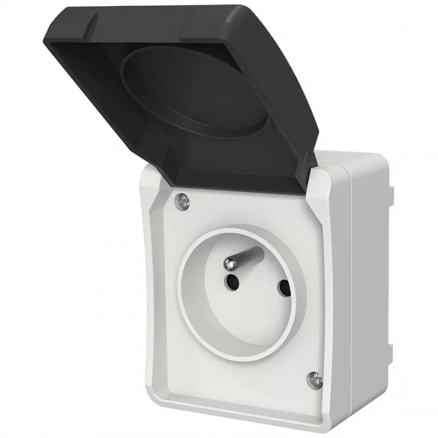 Zásuvka Z/U AQUA PLUS IP54 grey 40114