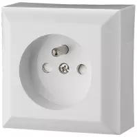Jedna zásuvka Z/U IP20 GAO white 20455