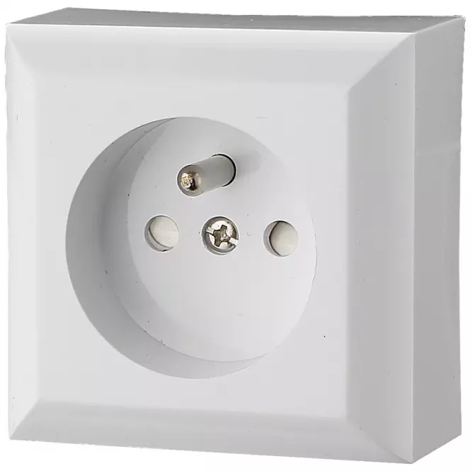 Jedna zásuvka Z/U IP20 GAO white 20455