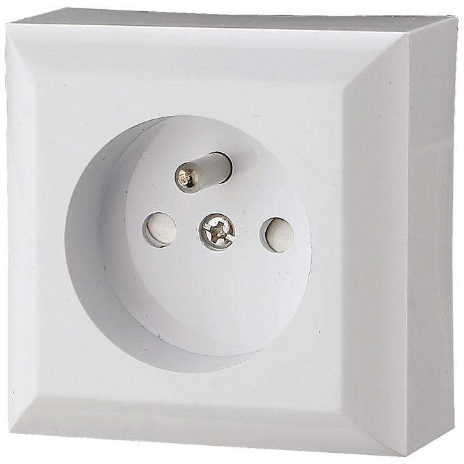 Jedna zásuvka Z/U IP20 GAO white 20455
