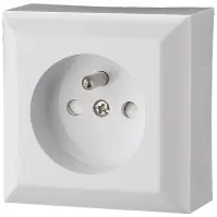 Jednoduchá zásuvka Z/U IP20 GAO white 20455