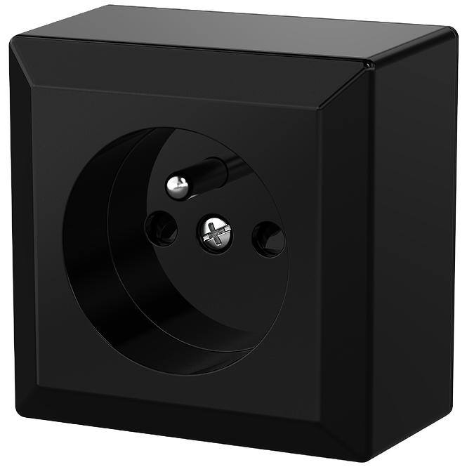Jedna zásuvka Z/U GAO black 20465