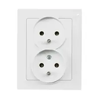 Dvojitá zásuvka česká white MEDIUM