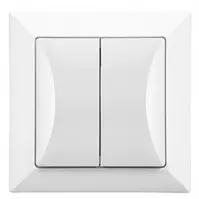 Dvojitý spínač POLA white 33022