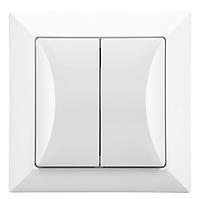 Dvojitý spínač POLA white 33022