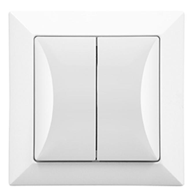 Dvojitý spínač POLA white 33022