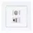 Zásuvka typu F + Zásuvka RJ45 POLA white 33026