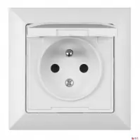 Jedna zásuvka IP44 POLA white 33030