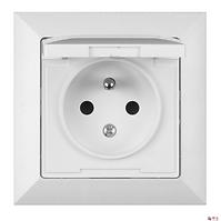 Jedna zásuvka IP44 POLA white 33030