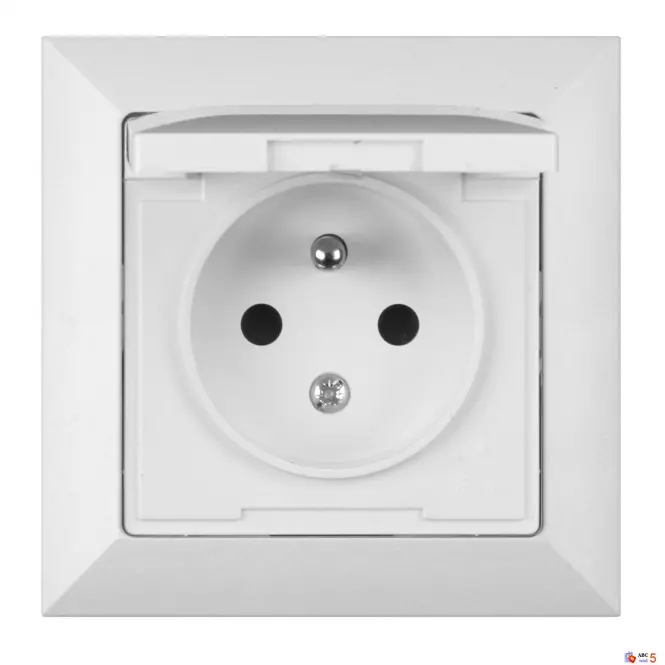 Jedna zásuvka IP44 POLA white 33030
