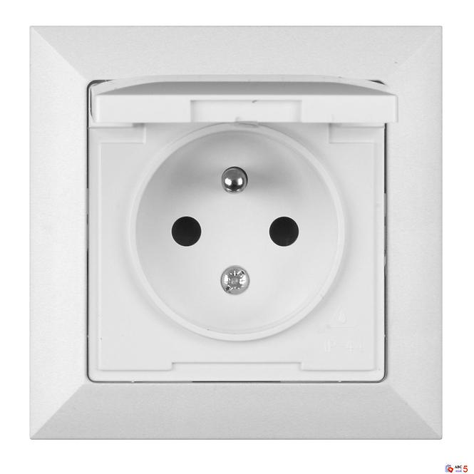 Jedna zásuvka IP44 POLA white 33030