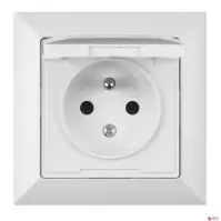 Jednoduchá zásuvka IP44 POLA white 33030