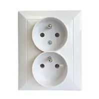 Dvojitá zásuvka česká POLA white 33034