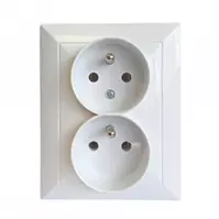 Dvojitá zásuvka czeskie POLA white 33034