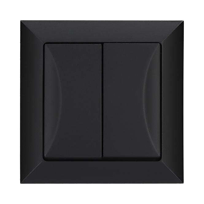 Dvojitý spínač POLA black 33201
