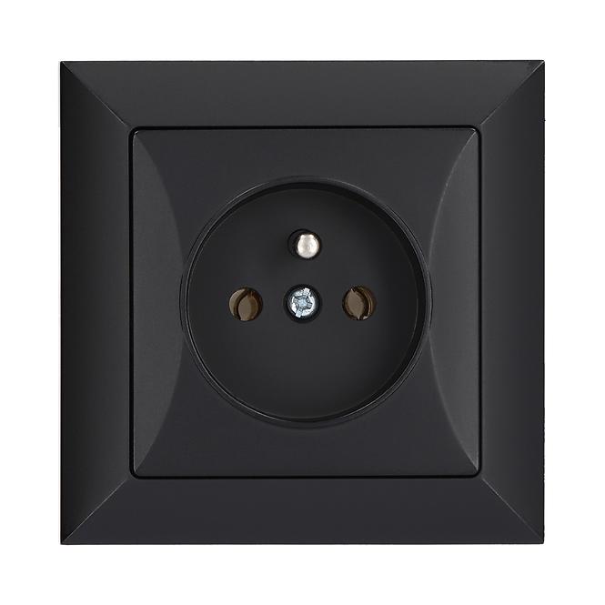Jedna zásuvka POLA black 33208