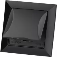 Jedna zásuvka IP44 POLA black 33209
