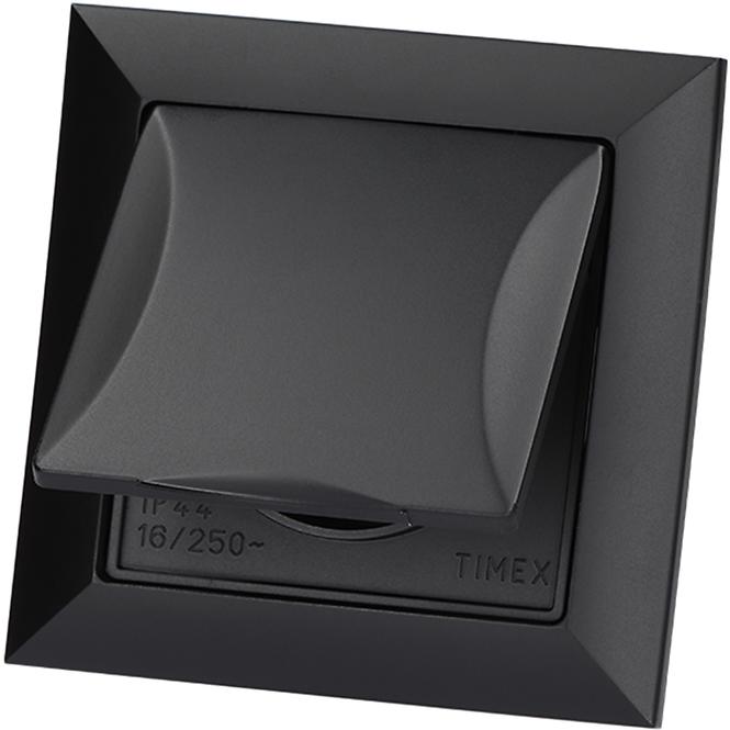 Jedna zásuvka IP44 POLA black 33209