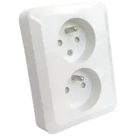 Dvojitá zásuvka česká Z/U SILVA white 46138