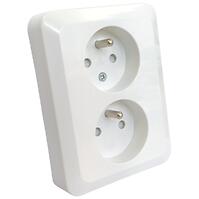 Dvojitá zásuvka česká Z/U SILVA white 46138 Dvojitá zásuvka česká Z/U SILVA white 46138