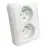 Dvojitá zásuvka česká Z/U SILVA white 46138