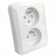 Dvojitá zásuvka czeskie Z/U SILVA white 46138