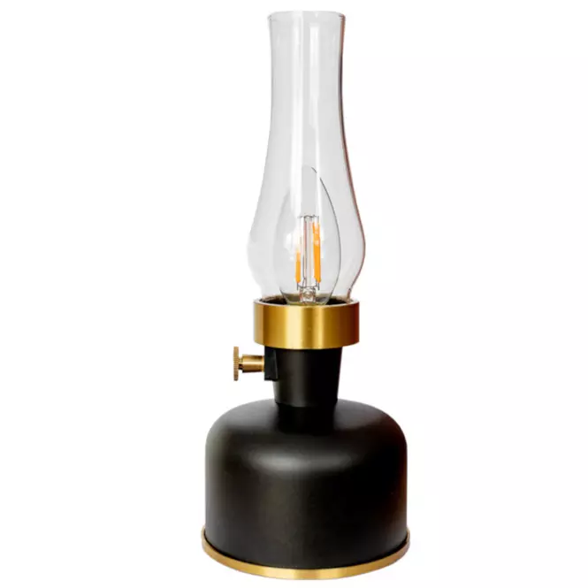 Stolová lampa OLIA USB IP44 čierna