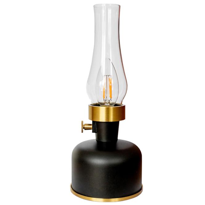 Stolová lampa OLIA USB IP44 čierna